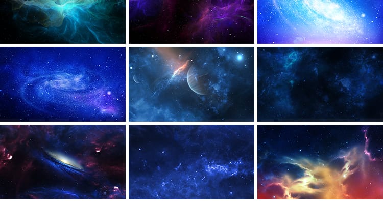 星空星云宇宙太空粒子穿梭4K高清年会表演出动态LED背景视频素材