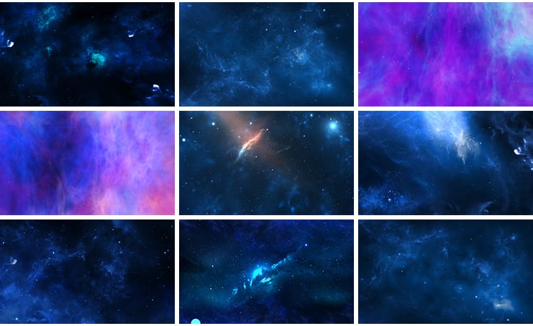 星空星云宇宙太空粒子穿梭4K高清年会表演出动态LED背景视频素材