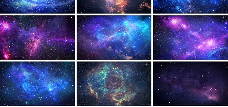 星空星云宇宙太空粒子穿梭4K高清年会表演出动态LED背景视频素材