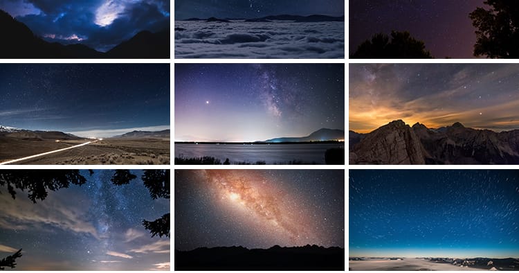 星空银河夜晚星星自然美景天文天空夜空夜景繁星点点星轨视频素材