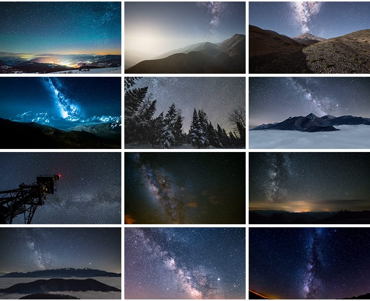 星空银河夜晚星星自然美景天文天空夜空夜景繁星点点星轨视频素材