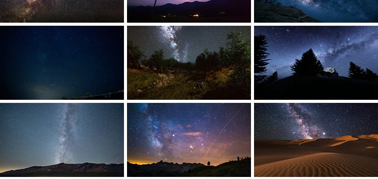 星空银河夜晚星星自然美景天文天空夜空夜景繁星点点星轨视频素材