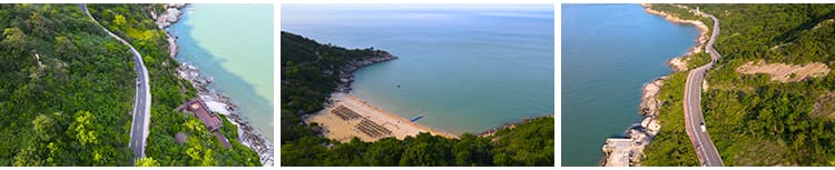 连云港海港集装箱港口码头城市建筑风光花果山旅游风景点视频素材