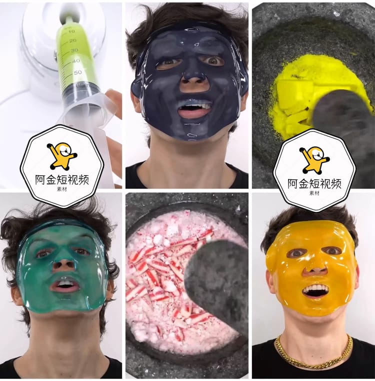 高清竖屏手工制作面膜DIY短视频解压减压素材小说推文视频素材