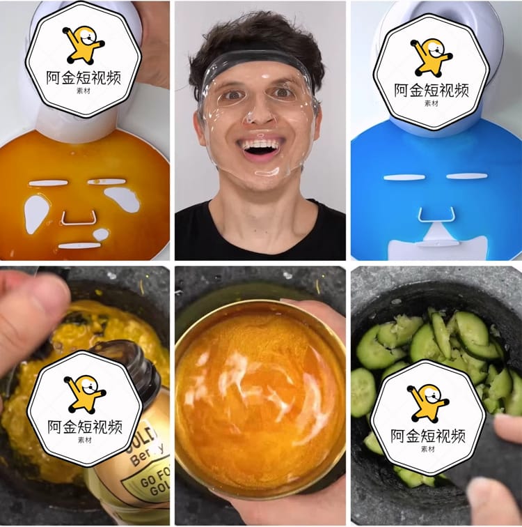 高清竖屏手工制作面膜DIY短视频解压减压素材小说推文视频素材