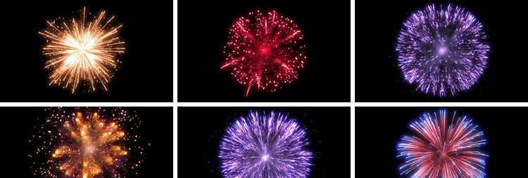 烟花升空爆炸礼花绽放节日绚烂焰火动画透明底通道pr_ae视频素材