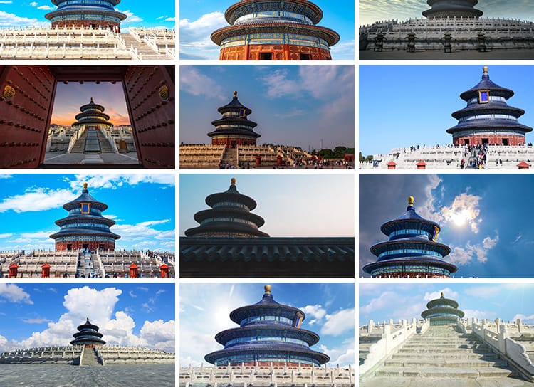 北京天坛公园风光旅游景点古建筑人流地标实拍高清剪辑短视频素材