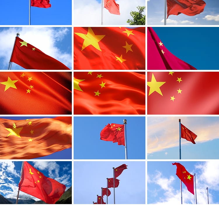 五星红旗迎风飘扬飞舞宣誓演讲朗诵颂读七一国庆红歌LED视频素材