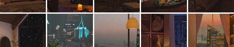 竖屏治愈系窗户窗外夜晚城市夜景风景下雨下雪直播助眠短视频素材