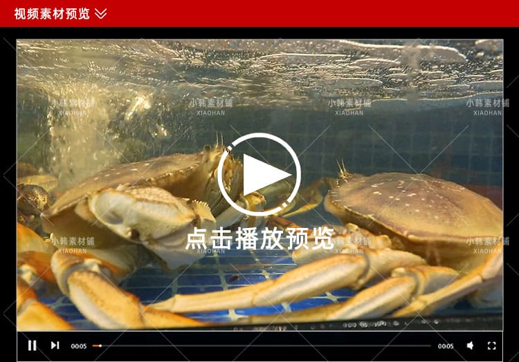 海鲜美食美味横版高清抖音自媒体pr剪辑背景视频素材