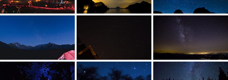夜晚星空治愈系星光点点天空流星美景夜景自然风景抖音短视频素材