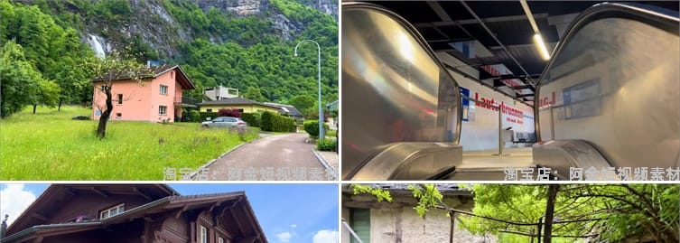 欧洲瑞士小镇漫步街拍风景走拍国外北欧高清长中视频小说推文素材