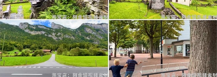 欧洲瑞士小镇漫步街拍风景走拍国外北欧高清长中视频小说推文素材