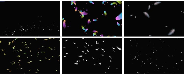 白色羽毛飘落掉落飘落彩色飞舞元素特效果透明通道pr_ae视频素材