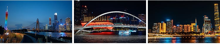 广东广州繁华城市建筑航拍延时风光夜景地标小蛮腰塔实拍视频素材