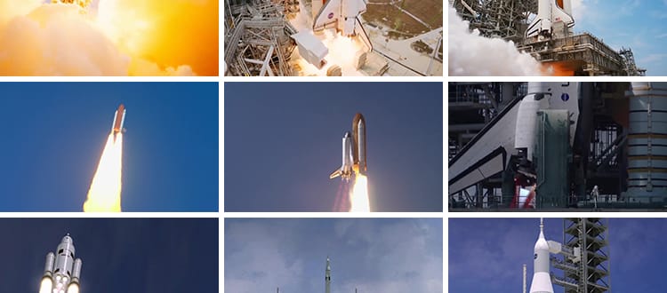 中国航天梦火箭发射器升空起点火神州号飞船宇航天员卫星视频素材