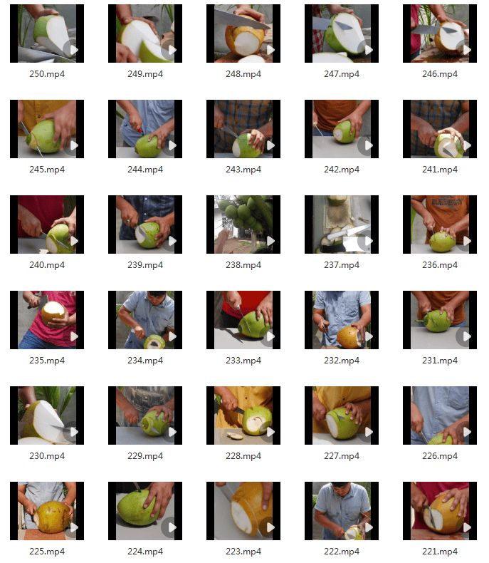 竖屏椰子去皮砍切椰子解压视频减压高清自媒体短视频小说推文素材