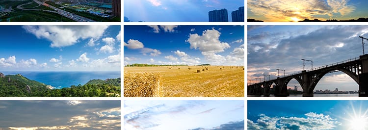 蓝天白云夕阳晚霞天空延时时间流逝时光云朵云层空镜头短视频素材