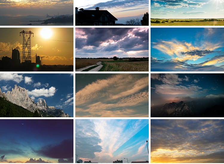 蓝天白云夕阳晚霞天空延时时间流逝时光云朵云层空镜头短视频素材