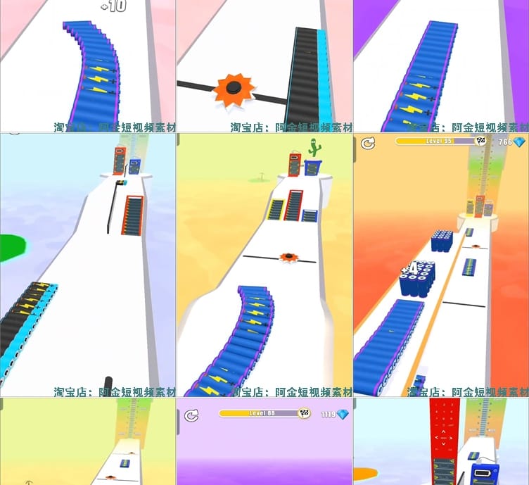 国外电池冲冲冲竖屏高清解压游戏短视频小说推文素材引流视频夸克