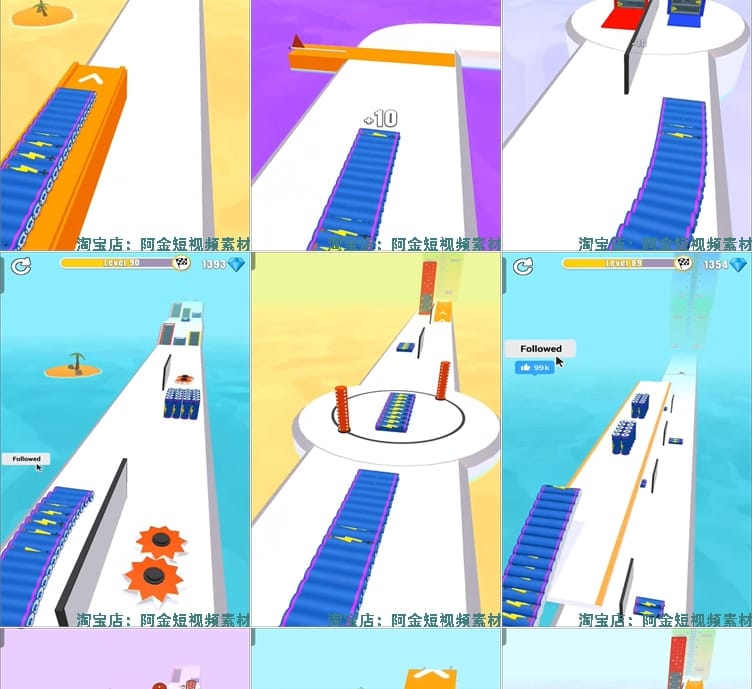 国外电池冲冲冲竖屏高清解压游戏短视频小说推文素材引流视频夸克