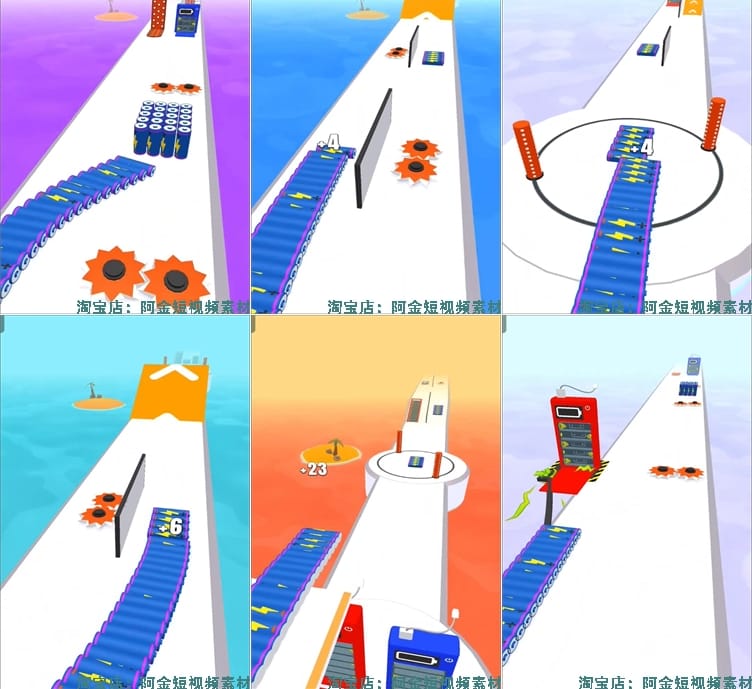 国外电池冲冲冲竖屏高清解压游戏短视频小说推文素材引流视频夸克