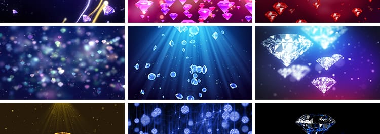 婚礼求婚结婚爱情钻石水晶闪亮宝石戒指舞台屏幕LED背景视频素材