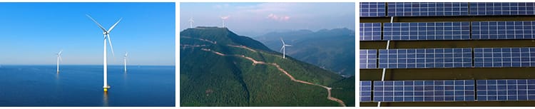 光伏太阳能供电风车太阳板风力发电环保能源绿色节能风能视频素材