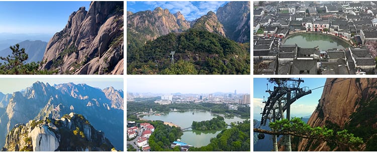 安徽黄山宏村水乡山村古镇建筑旅游景点黄山云雾延时摄影视频素材