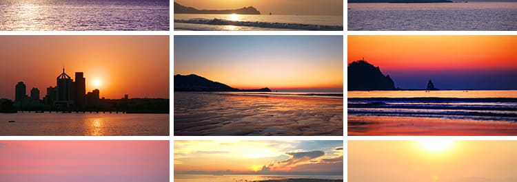 实拍海上日出日落夕阳黄昏太阳朝阳海面地平线LED背景短视频素材