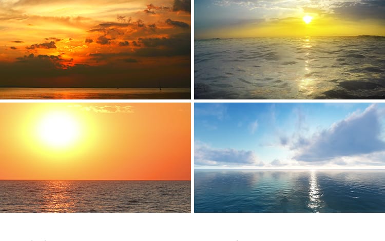 天空海面倒影湖面蓝天白云大海日出日落云彩晚霞LED背景视频素材