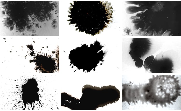 4K水墨滴落晕染墨水中国风墨汁晕开扩散转场墨迹后期合成视频素材