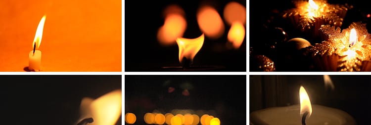 黑暗燃烧蜡烛摇曳烛火祈福祝福祝愿祈祷红烛台特写抖音短视频素材