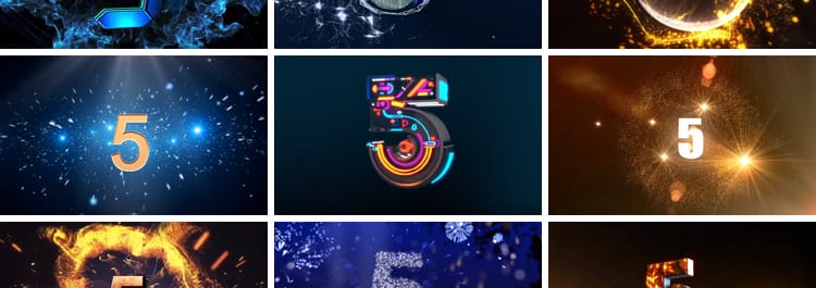 震撼倒计时五秒5启动仪式科技感晚会舞台表演出LED大屏幕视频素材