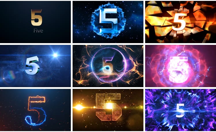 震撼倒计时五秒5启动仪式科技感晚会舞台表演出LED大屏幕视频素材