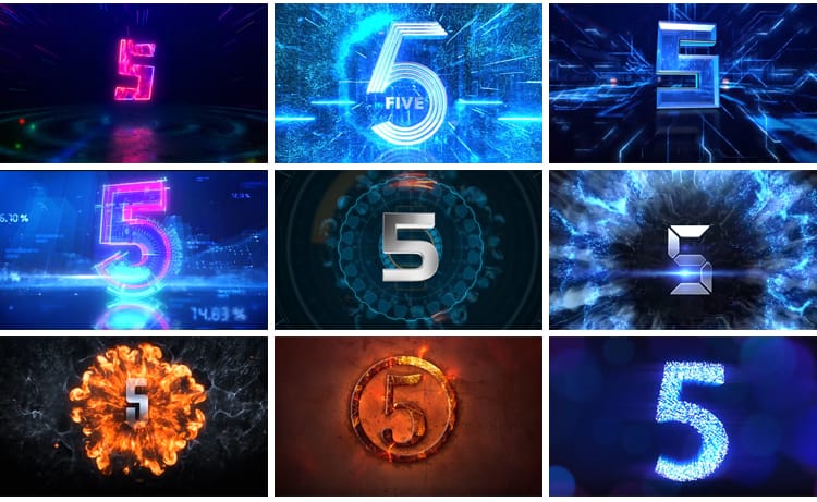 震撼倒计时五秒5启动仪式科技感晚会舞台表演出LED大屏幕视频素材