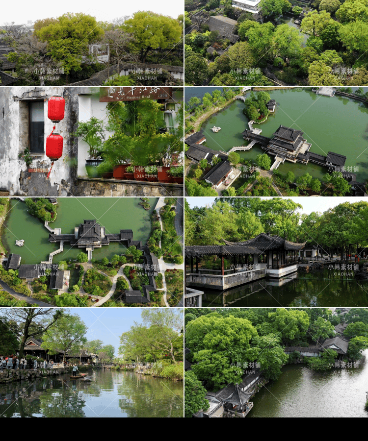 苏州园林风景横版高清抖音自媒体pr剪辑背景视频素材