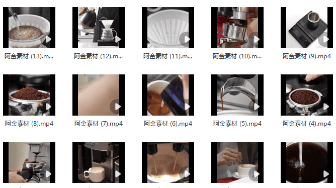 咖啡豆慢动作特写行业宣传实拍手冲制作喝咖啡机烘焙剪辑视频素材