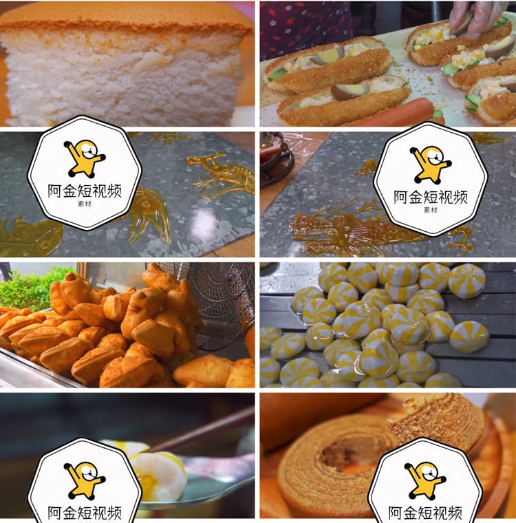 台湾街头美食制作烹饪解压高清国外横屏短视频小说推文素材引流
