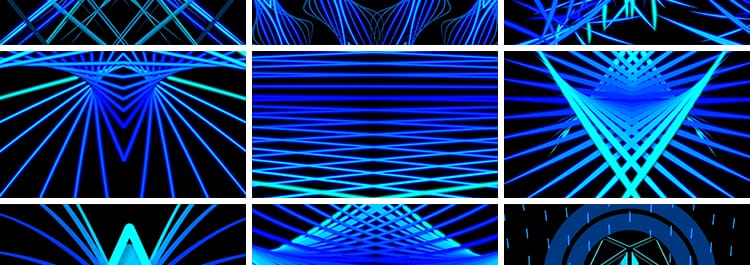 蓝色炫酷动感节奏线条爵士舞蹈走秀舞台LED动态背景高清视频素材