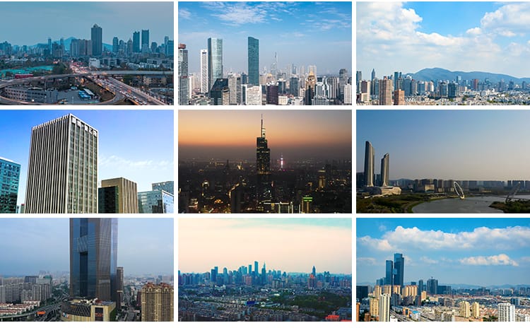 4K南京实拍地标航拍延时风光城市CBD建筑高清自媒体剪辑视频素材