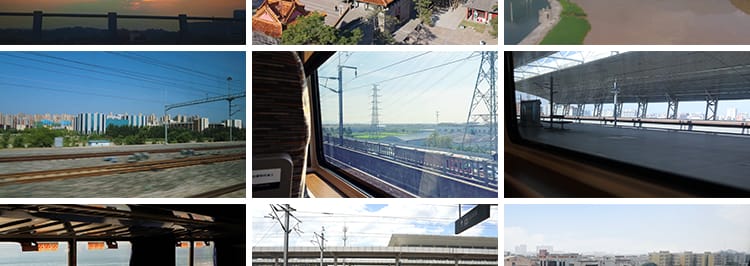 坐火车窗外风景旅行自然风光移动沿途风景动车高铁出行回家视频素