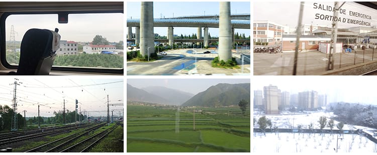 坐火车窗外风景旅行自然风光移动沿途风景动车高铁出行回家视频素