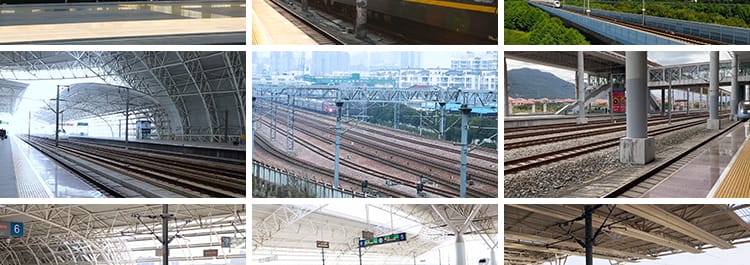 高铁进站出站火车动车铁轨高铁站轨道交通绿皮火车交通短视频素材