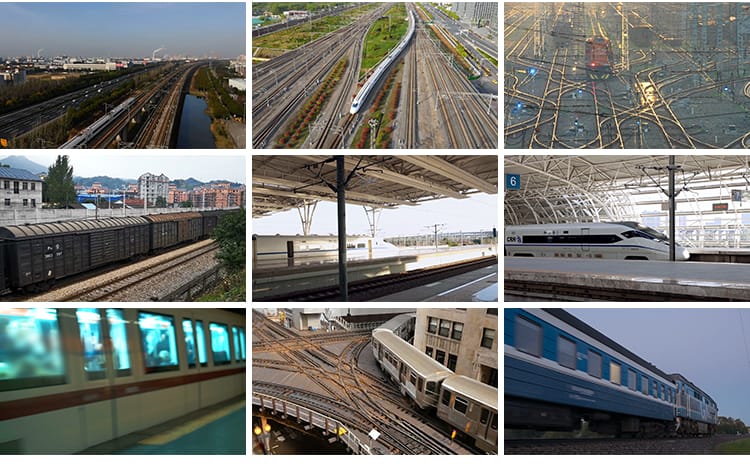 高铁进站出站火车动车铁轨高铁站轨道交通绿皮火车交通短视频素材