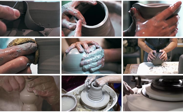 匠人陶瓷工艺陶艺拉坯泥巴制作工艺品彩绘传承景德镇宣传视频素材
