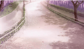 校园边樱花落下的唯美治愈视日本动漫频素材