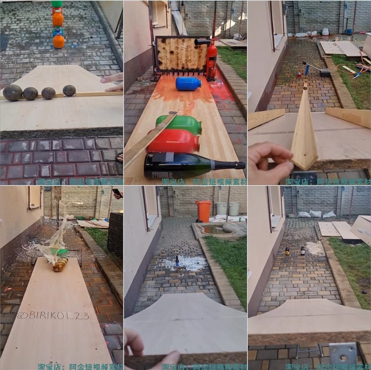 竖屏铁球滚动撞击玻璃瓶子酒瓶国外高清解压短视频小说推文素材