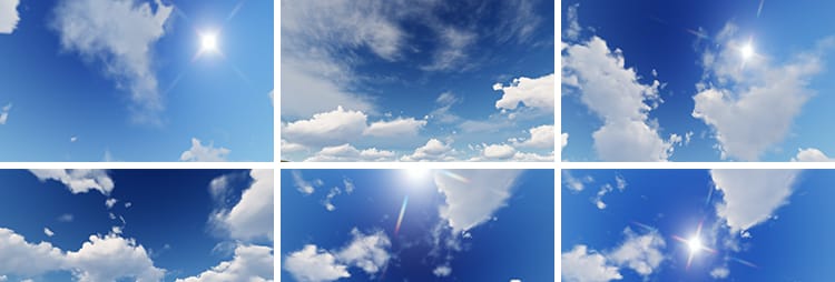 天空蓝天白云云彩云朵流动云层晴空万里晴天乌云实拍延时视频素材