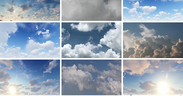 天空蓝天白云云彩云朵流动云层晴空万里晴天乌云实拍延时视频素材